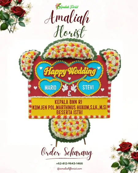 Papan Bunga Pernikahan Way Melan
